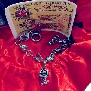 NWT Ed Hardy Stainless Steel Bracelet wCertificate